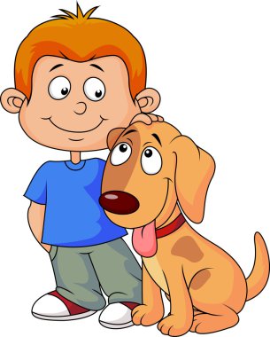 oğlan ve köpek yavrusu çizgi film