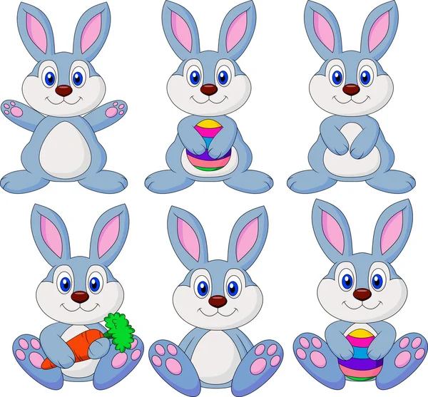 Картонный набор кроликов — стоковый вектор