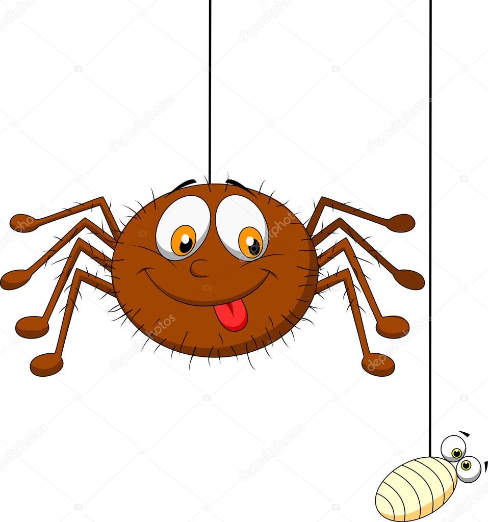 Spider and prey cartoon