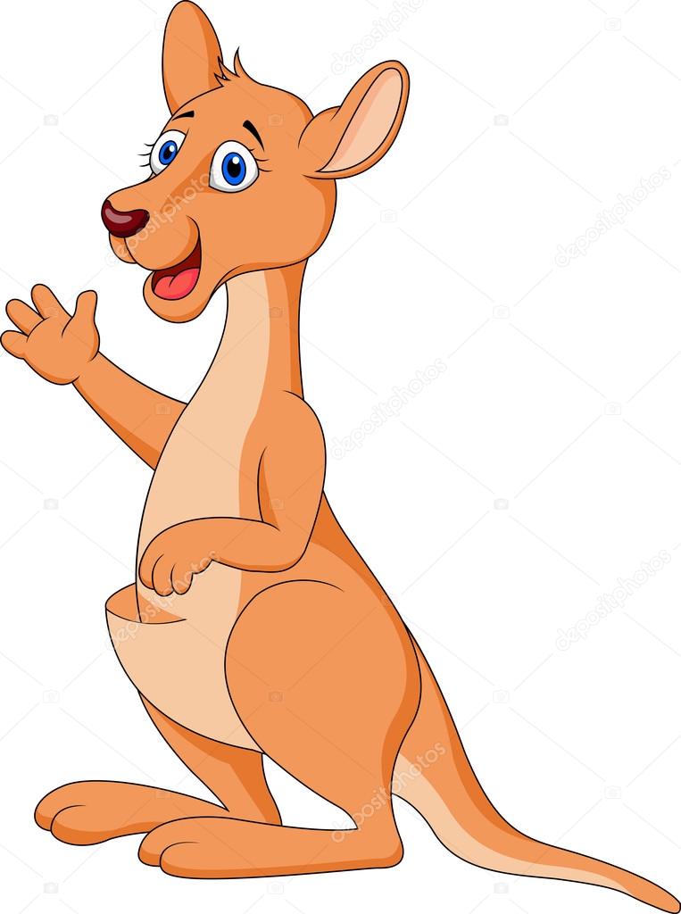 Lindo canguro de dibujos animados Imagen Vectorial de © tigatelu
