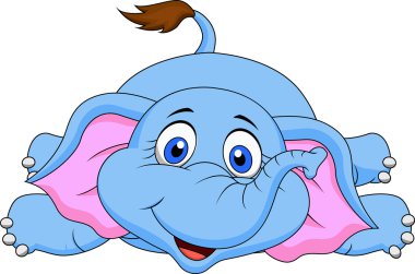 yerde yatarken şirin fil çizgi film