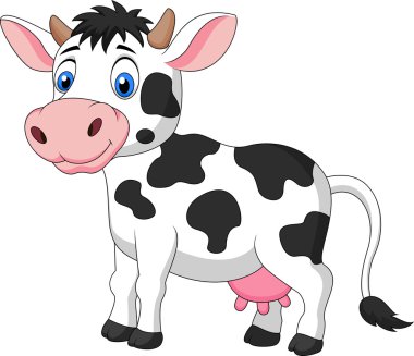 ayakta inek karikatür