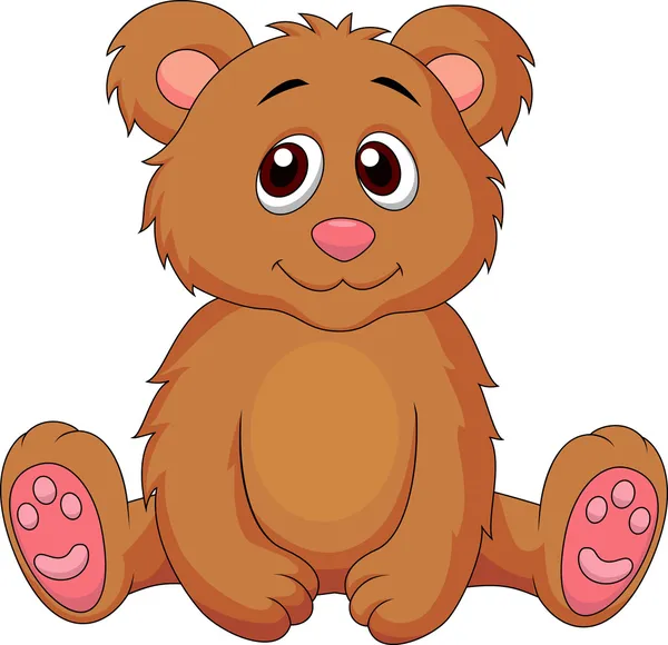 Mignon bébé ours dessin animé — Image vectorielle