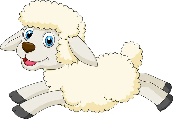 Χαριτωμένα πρόβατα άλμα — Διανυσματικό Αρχείο