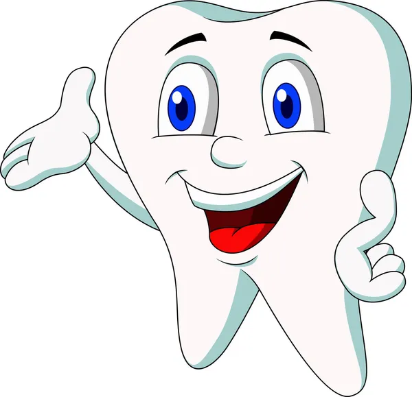 Glückliche Zähne winken — Stockvektor