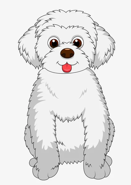 Mignon chien dessin animé assis — Image vectorielle