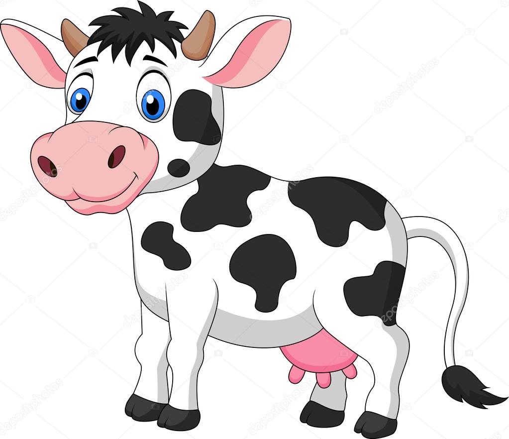 Cow cartoon standing