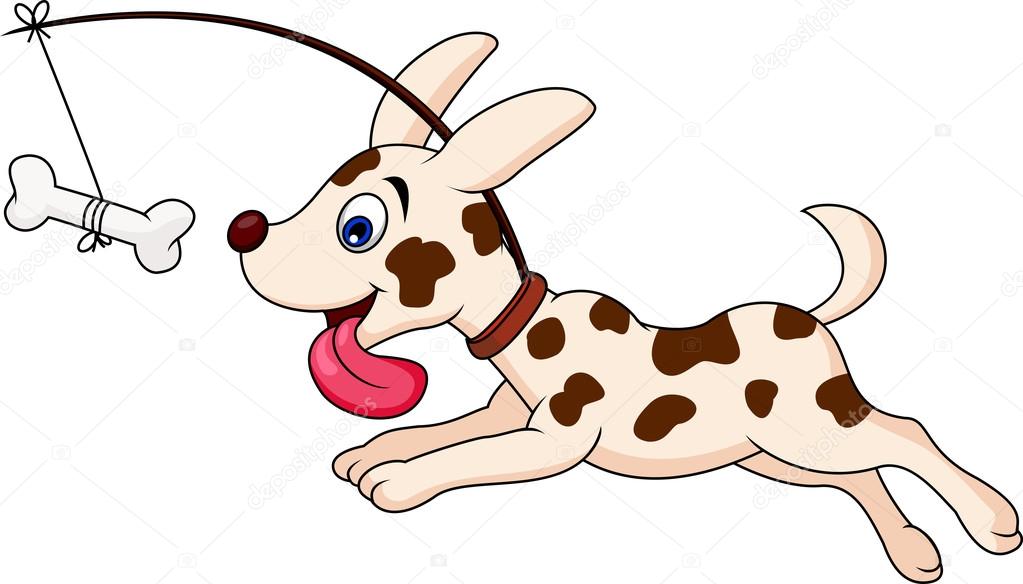 Cute dog running for bone Stock Vector Image by ©tigatelu #23940193 Cute dog running for bone Stock Vector Image by ©tigatelu #23940193