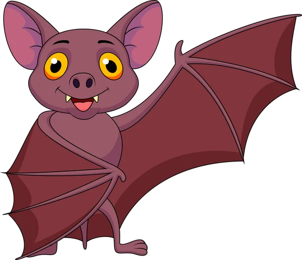 Bat cartoon zwaaien — Stockvector