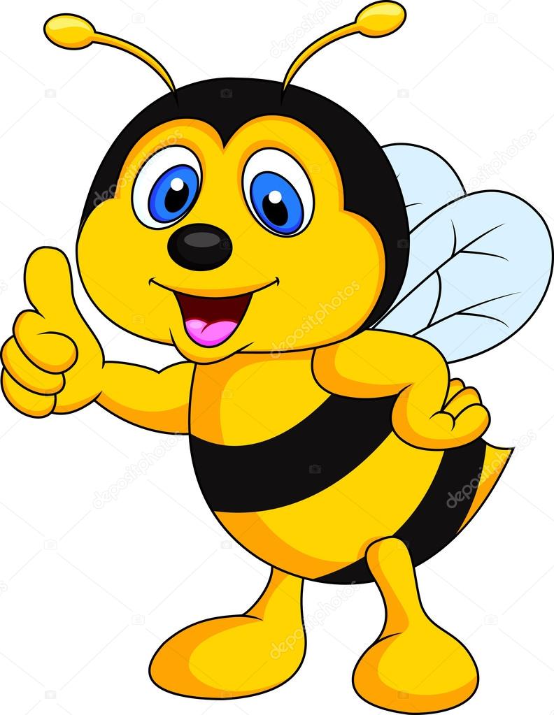 Bee cartoon thumb up