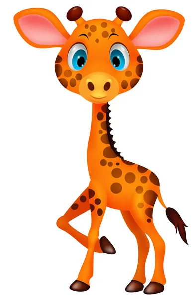 Mignon bébé girafe dessin animé — Image vectorielle