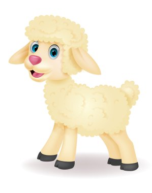 Cute sheep cartoon clipart