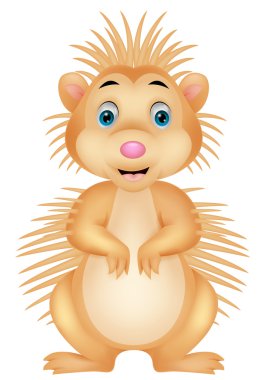 sevimli kirpi karikatür