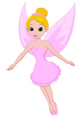 Güzel pembe bir perinin tasviri