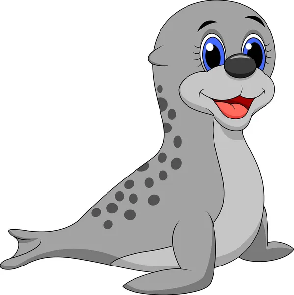 Baby seal cartoon — Stock vektor