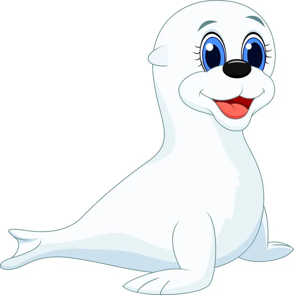 Baby seal cartoon — Stock vektor