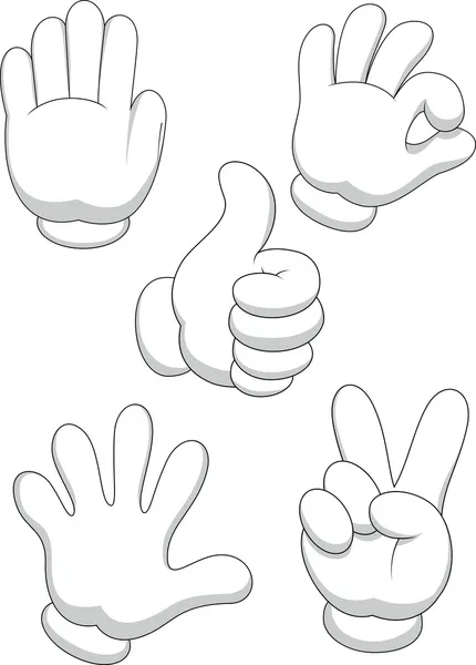 Hand sign cartoon — Stock Vector