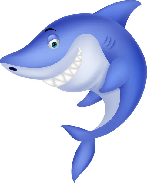 可爱的鲨鱼卡通 — 图库矢量图片