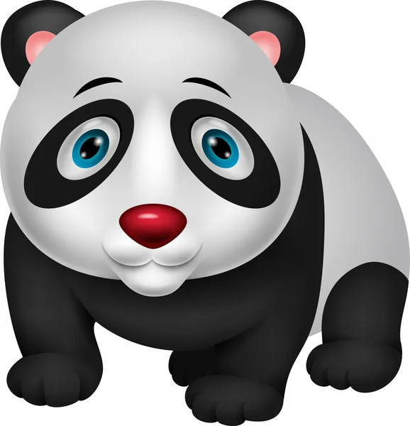 Netter Panda-Cartoon — Stockvektor