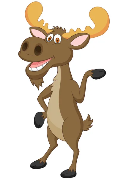 Grappige moose cartoon — Stockvector