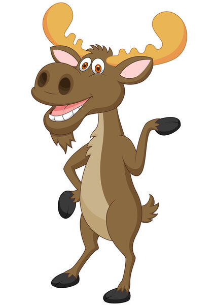 Funny moose cartoon