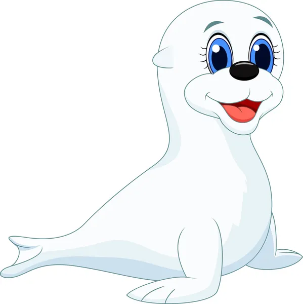 Baby seal cartoon — Stock Vector