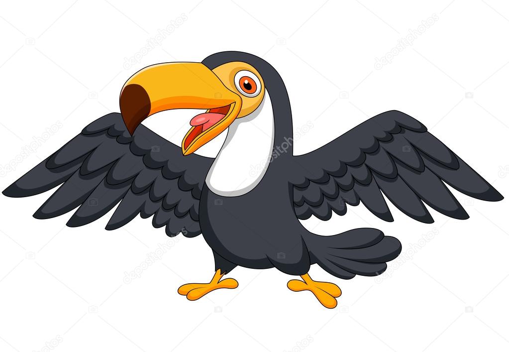 Cute toucan bird cartoon