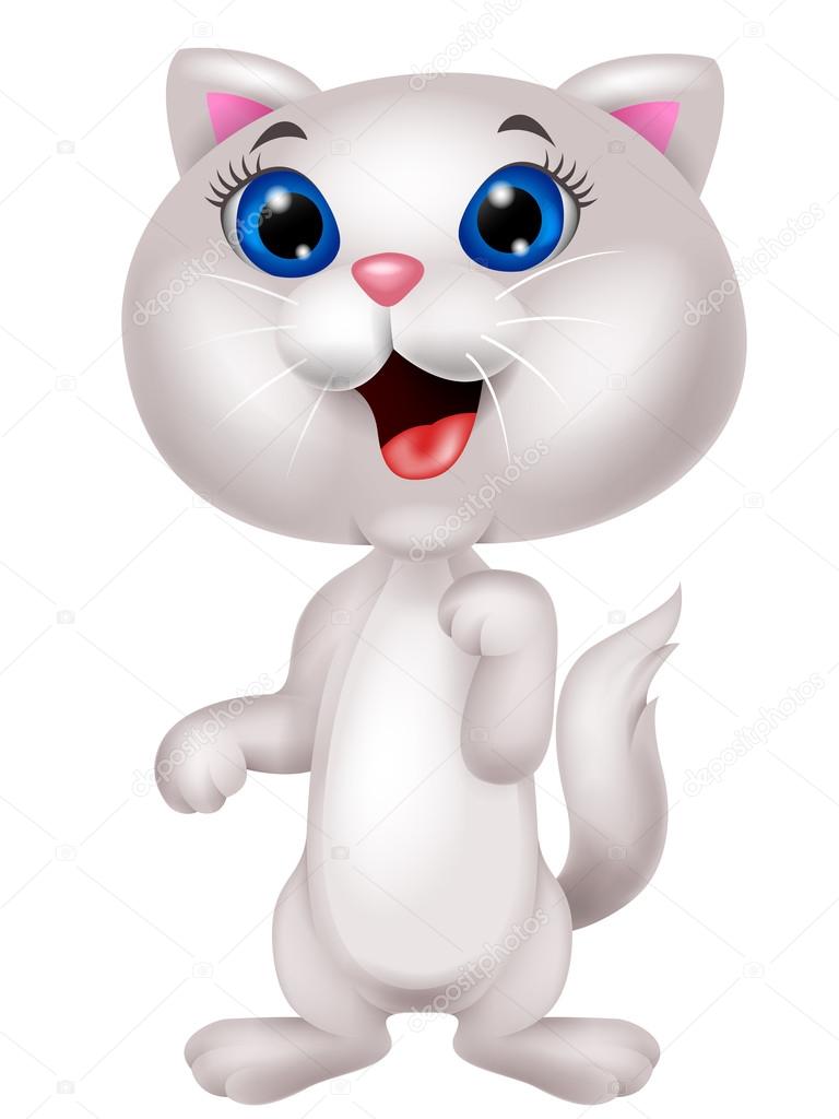 Cute white cat cartoon Stock Vector Image by ©tigatelu #25419867 Cute white cat cartoon Stock Vector Image by ©tigatelu #25419867