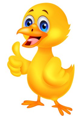 başparmak ile şirin bebek tavuk karikatür