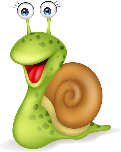 재미 있는 달팽이 만화 — 스톡 벡터