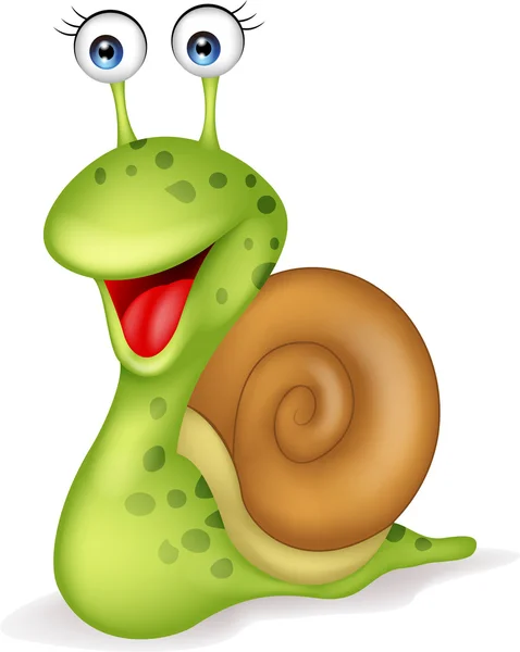 Drôle de dessin animé escargot — Image vectorielle