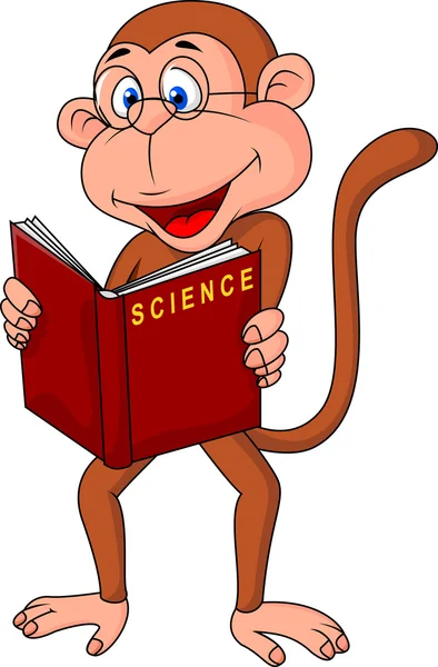 Έξυπνη μαϊμού κινουμένων σχεδίων — Διανυσματικό Αρχείο
