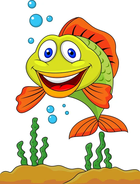 Caricatura de pescado — Vector de stock