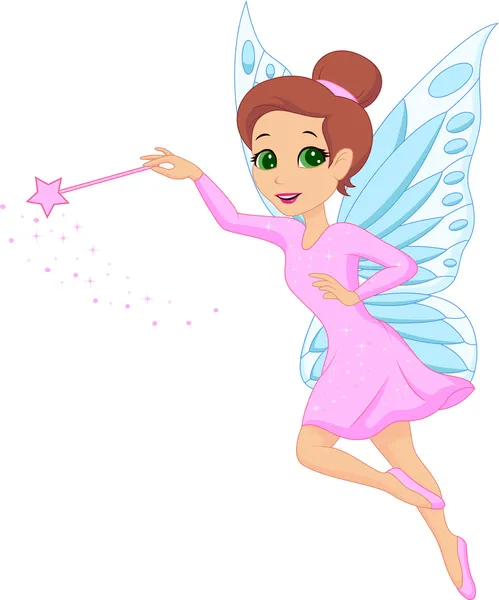 Illustration of cute fairy cartoon — Stock Vector