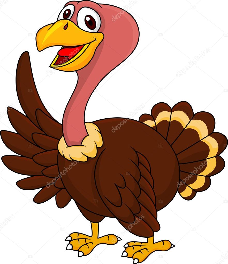 Cute turkey cartoon