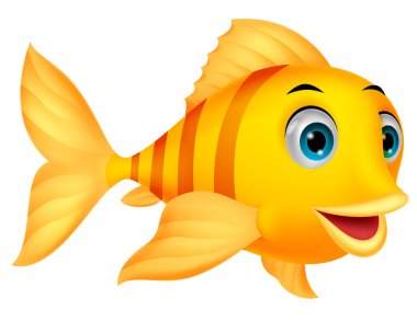 Cute fish cartoon clipart