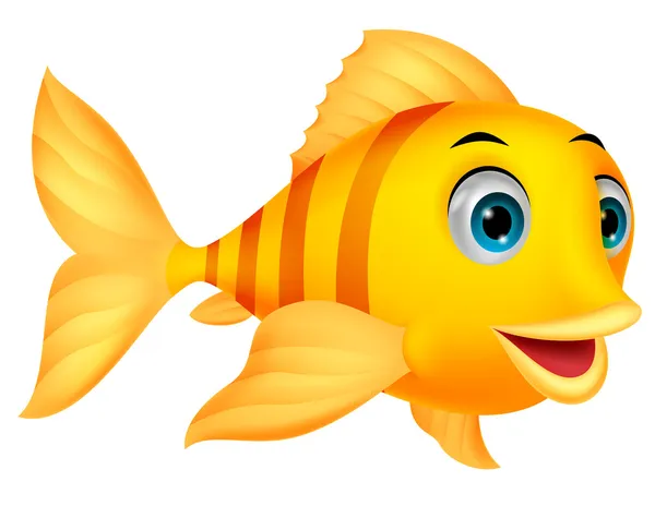 Desenhos animados de peixe bonito — Vetor de Stock