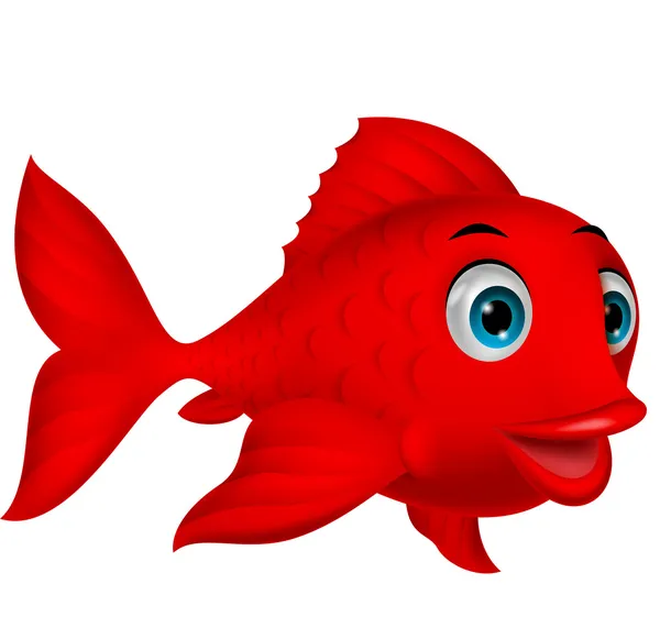 Bonito pescado de dibujos animados — Vector de stock