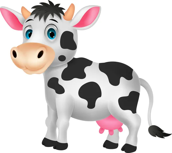 Mignon dessin animé vache — Image vectorielle