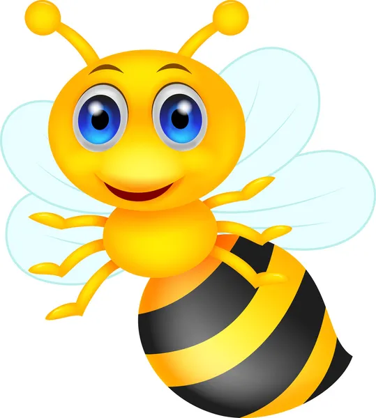 Bonito abelha desenhos animados — Vetor de Stock