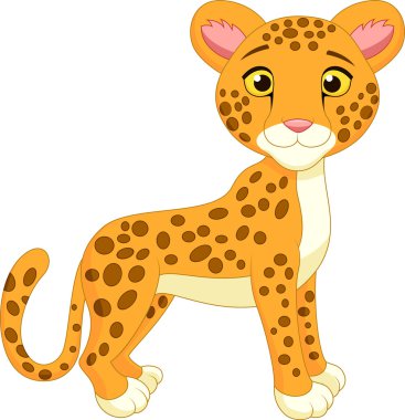 sevimli cheetah karikatür