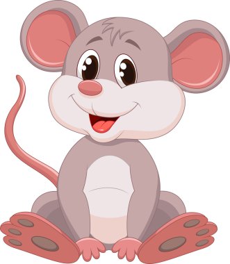 Cute mouse cartoon clipart