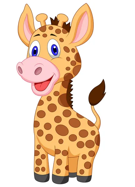 Niedliche Baby-Giraffe-Karikatur — Stockvektor