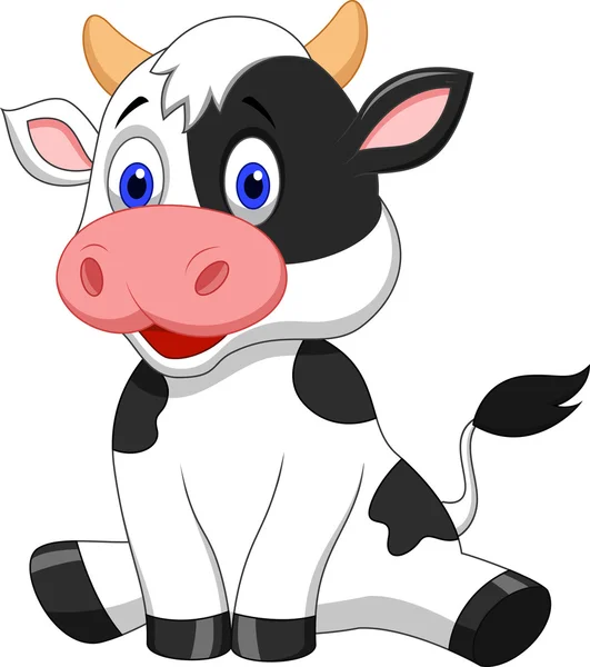 Mignon dessin animé vache — Image vectorielle