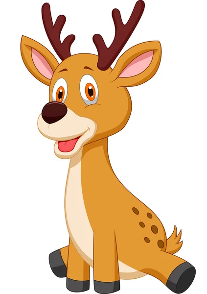 Cute deer cartoon — Stock Vector