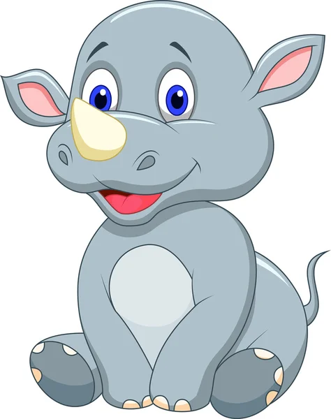 Schattig rhino cartoon — Stockvector