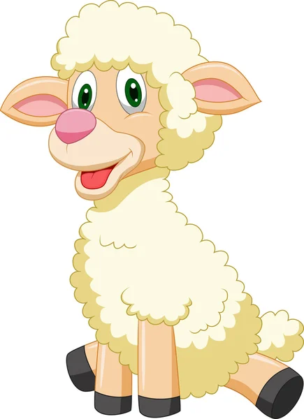 Schattige schapen cartoon — Stockvector