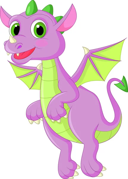 Lindo dragón de dibujos animados — Archivo Imágenes Vectoriales