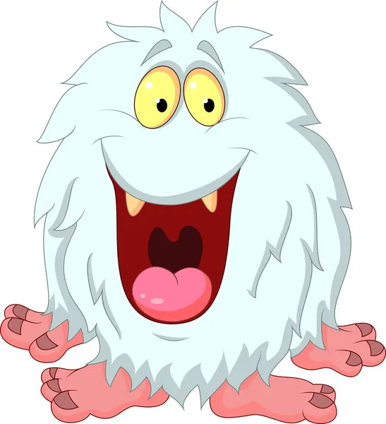 Happy yeti dessin animé — Image vectorielle