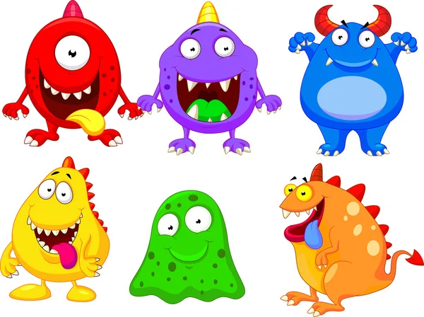 Cute monster collection set — Stock Vector